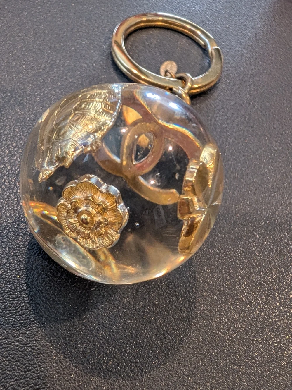 Chanel Vintage Iconic Lucite Ball Keychain
